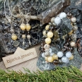 Красавец из новой коллекции Bjarka Jewelry «Удача: синхронистичность Вселенной» - коралл, дымчатый кварц, пирит, белый нефрит, желтый кальцит, серебро 925.